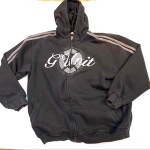 G-UNIT men’s Black Hooded Jacket sz 3XL. Full zip